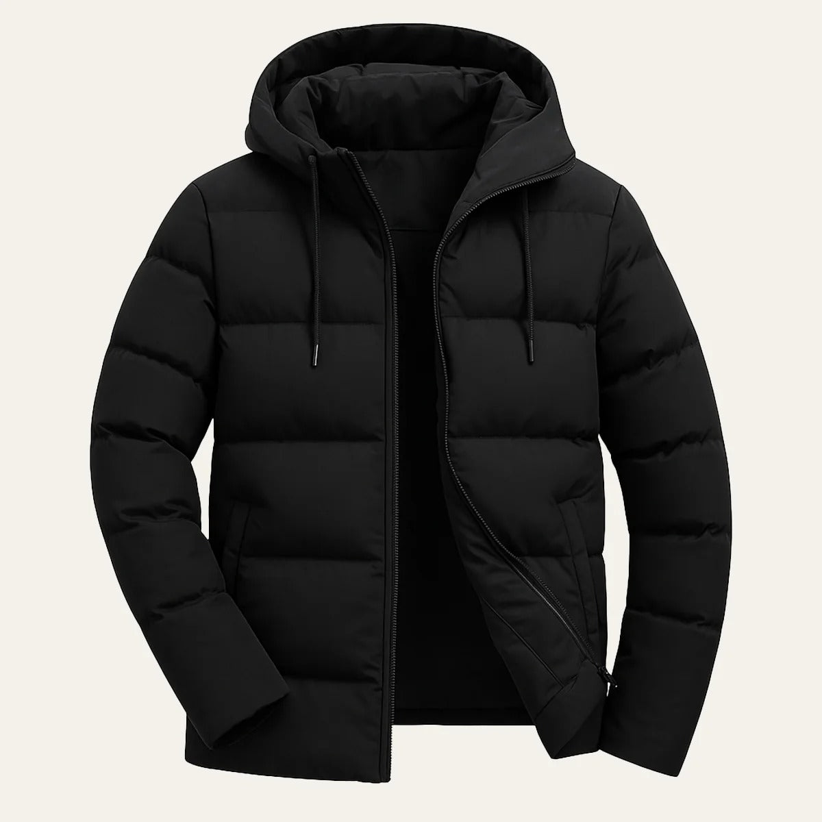 Men’s Hooded Puffer Jacket - Modern Quilted Outerwear