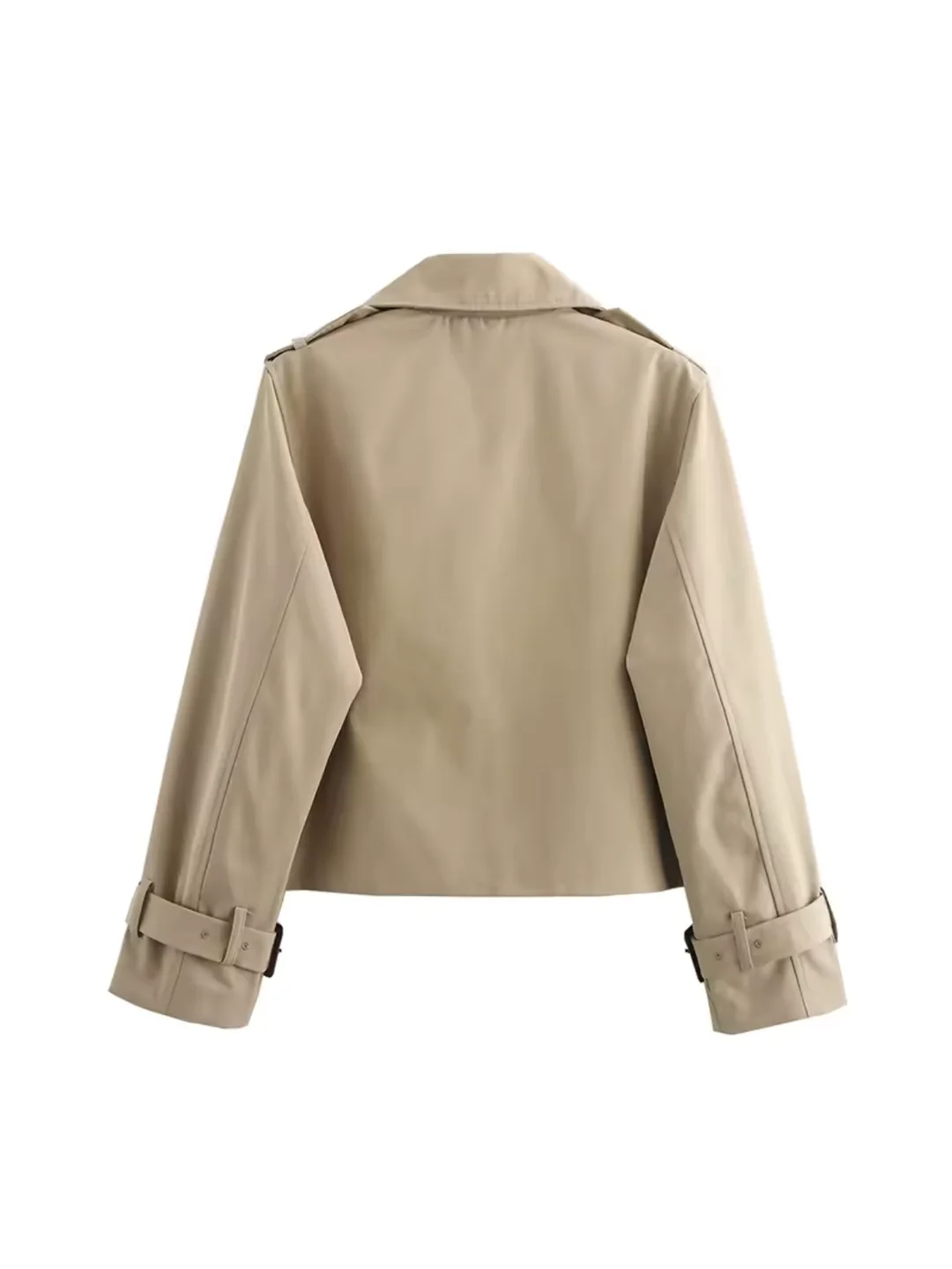 Women’s Cropped Double-Breasted Trench Jacket