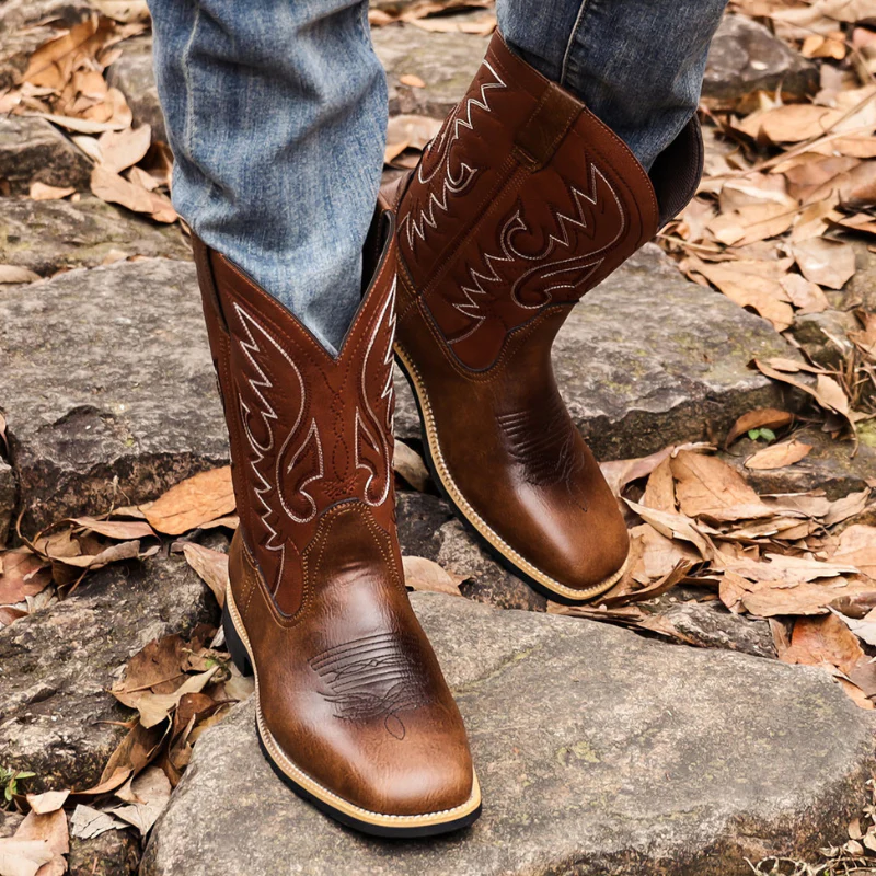 Men’s Frontier Heritage Western Boots - Classic Tall Cowboy Design
