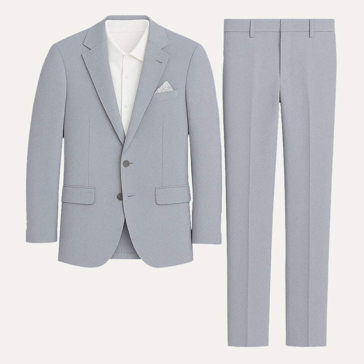 Men’s Slim Fit Two-Piece Suit - Tailored Blazer and Trousers Set