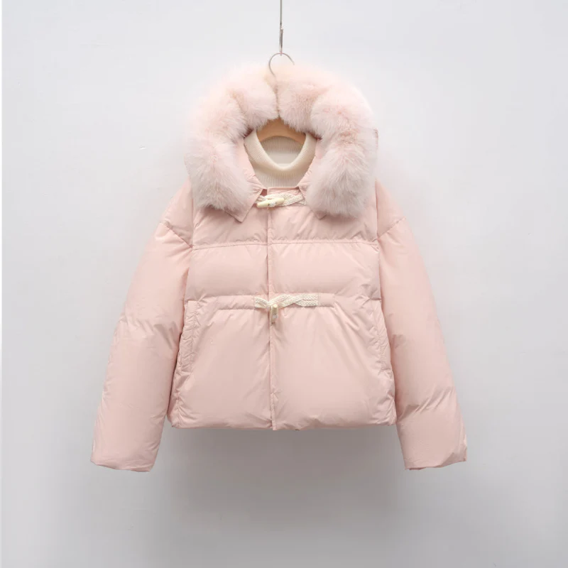 Women’s Aria Luxe Fur-Trim Short Puffer Jacket