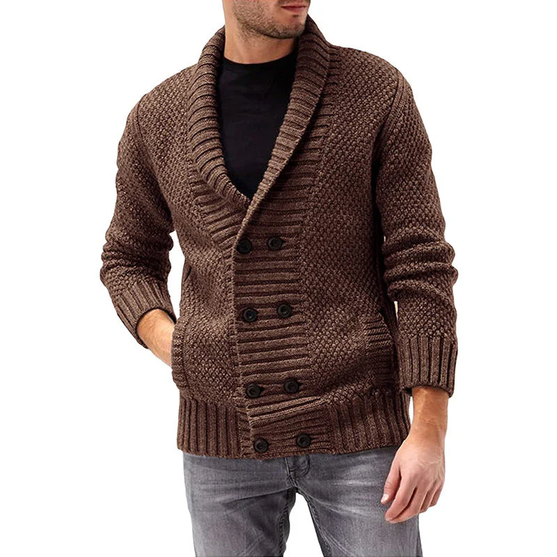 Men’s Ashton Double-Breasted Knit Cardigan