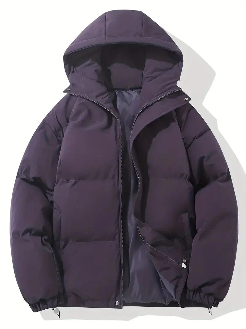 Men’s ArcticShield Hooded Puffer Jacket - Insulated Zip-Up Coat
