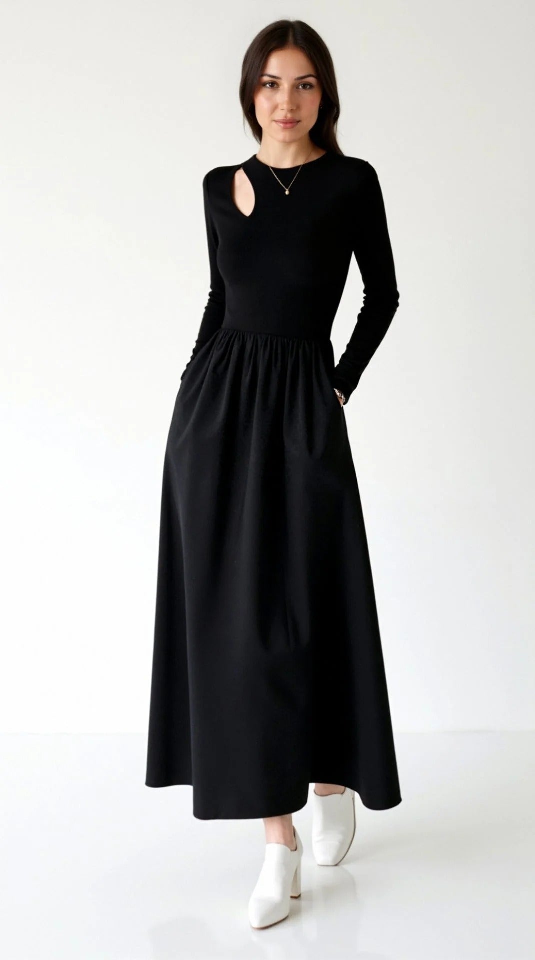 Women’s Melissa Cut-Out Long Sleeve Maxi Dress