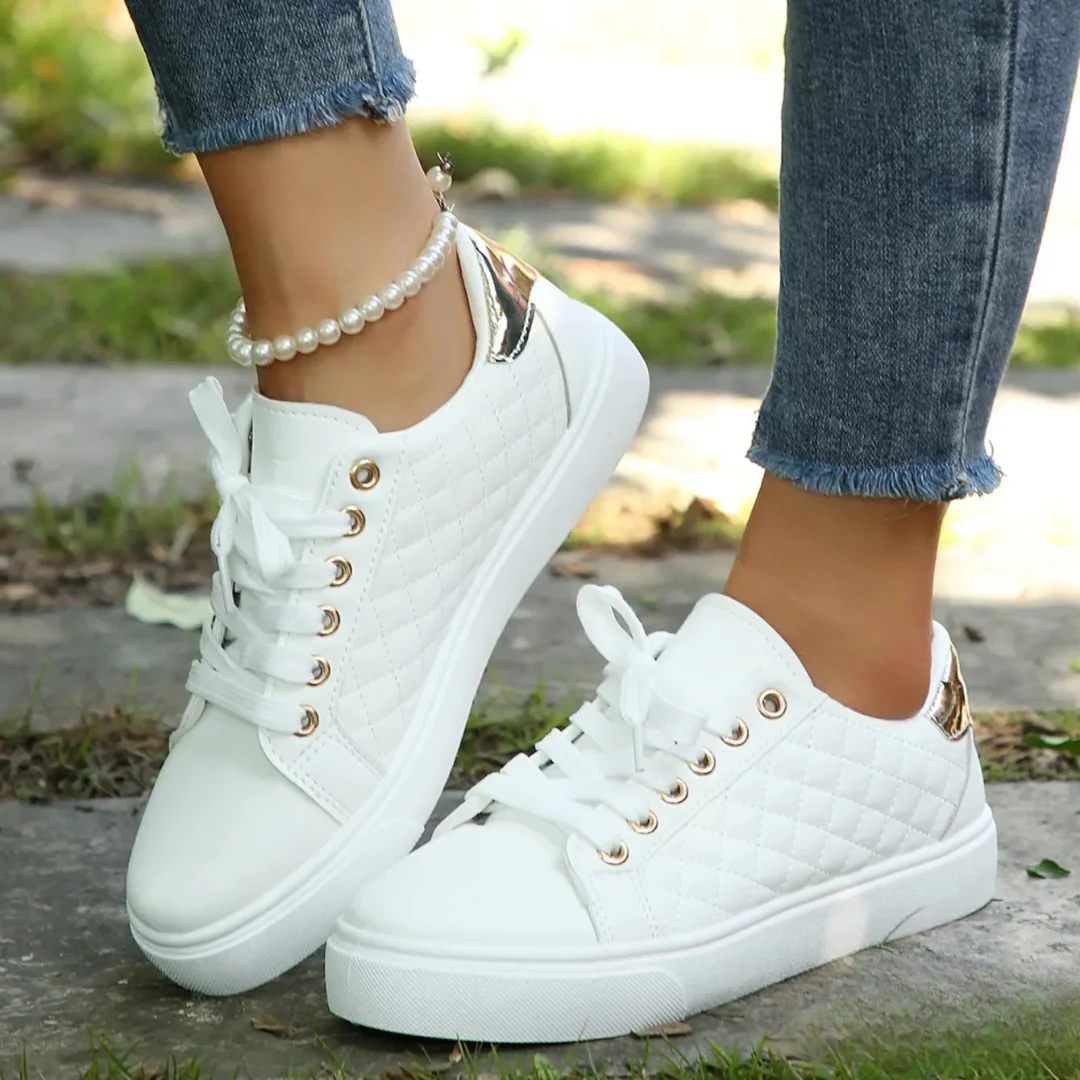 Women’s Clarice Quilted Lace-Up Sneakers