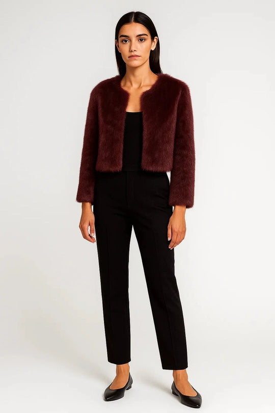 Women’s Aurelia Luxe Faux Fur Cropped Jacket
