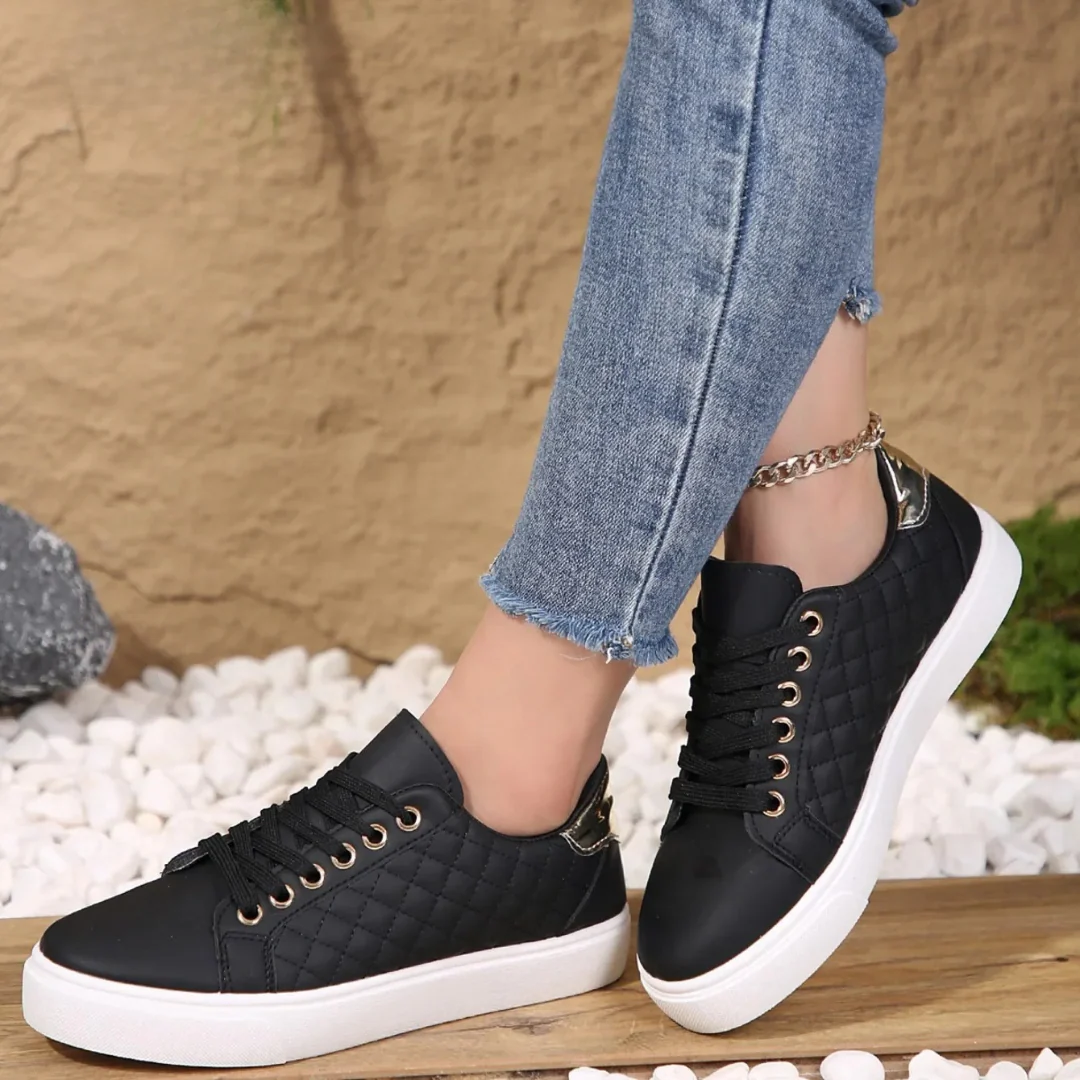 Women’s Clarice Quilted Lace-Up Sneakers