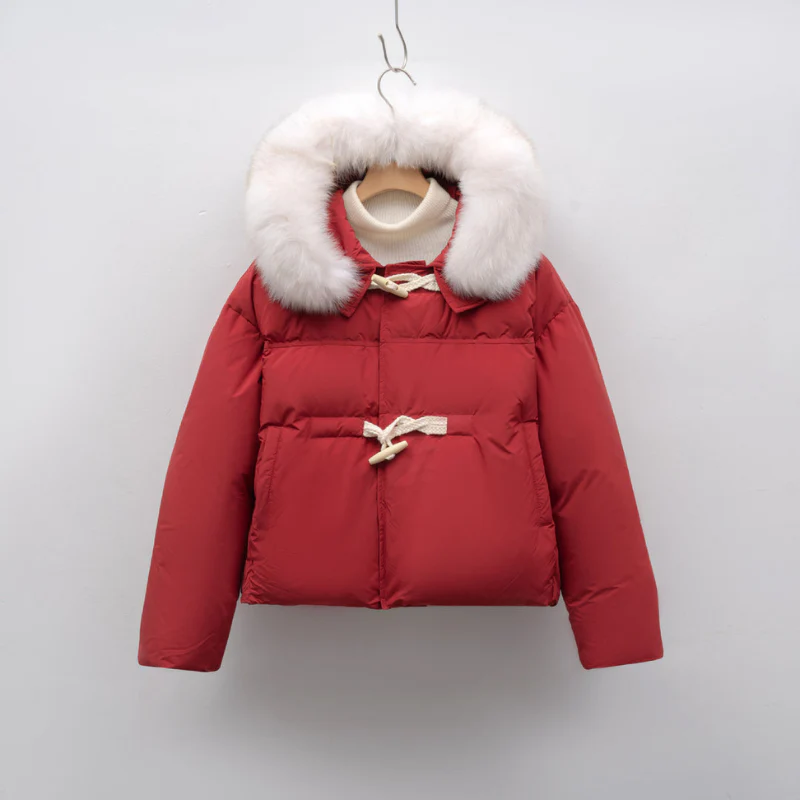 Women’s Aria Luxe Fur-Trim Short Puffer Jacket