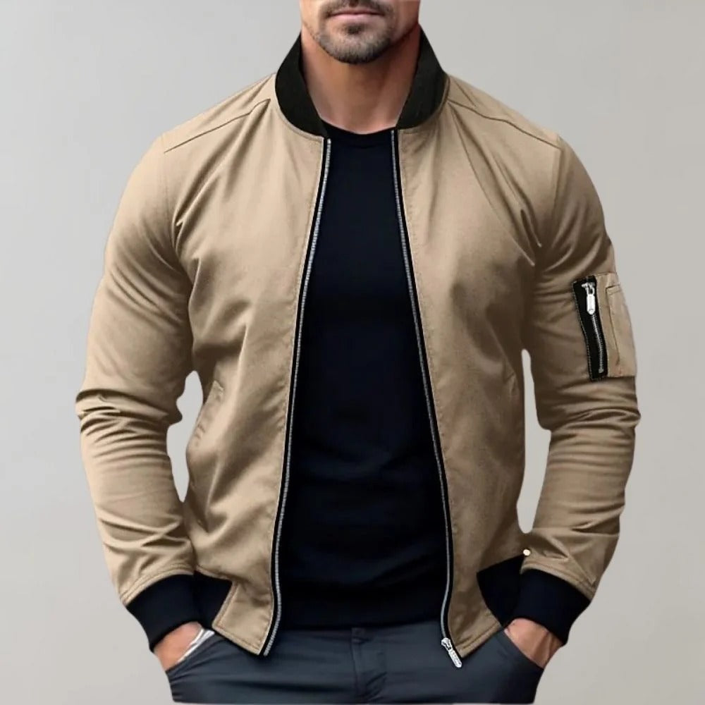 Men’s AeroFlex Lightweight Bomber Jacket - Everyday Zip-Up Layer