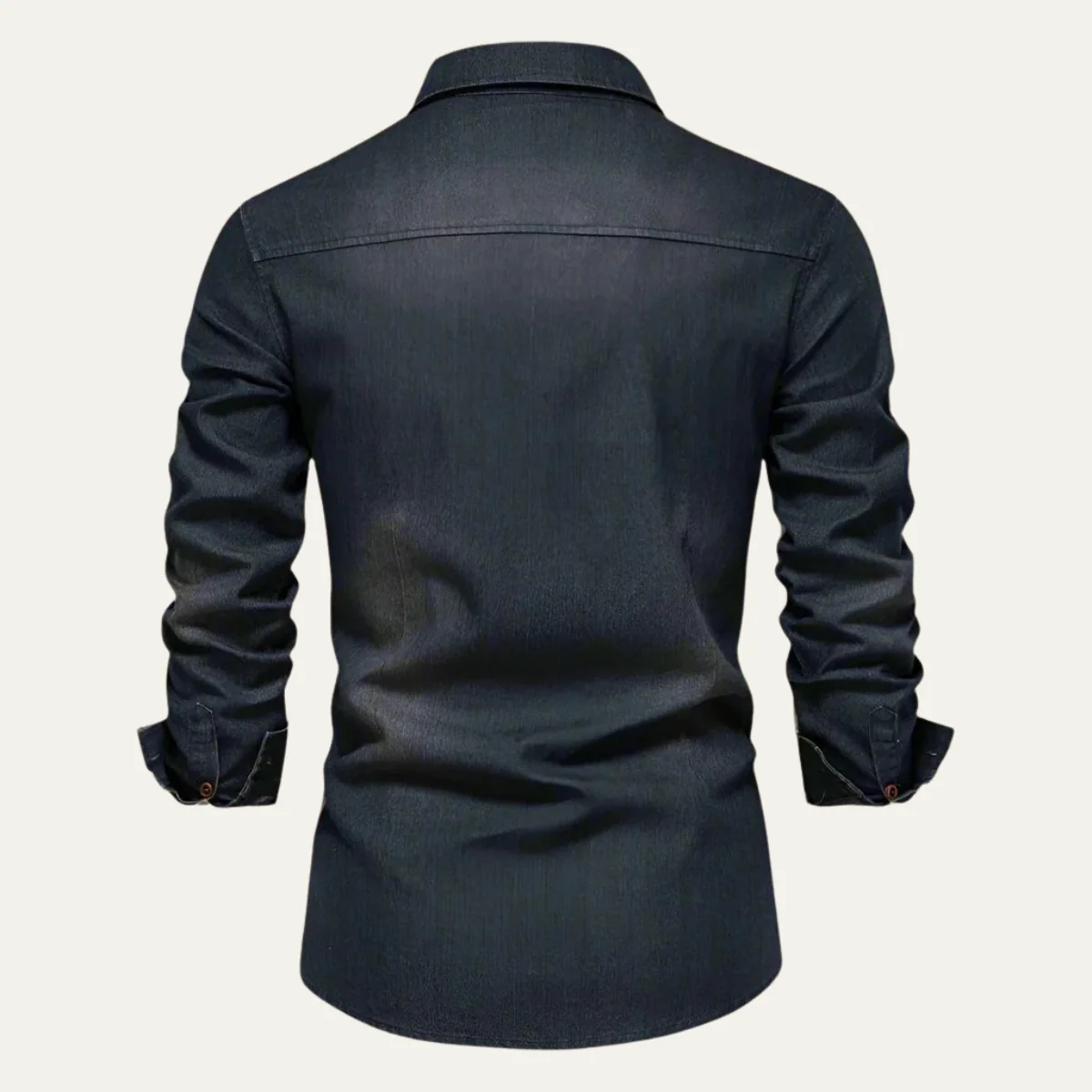 Men’s Classic Denim Shirt - Casual Button-Up Long Sleeve