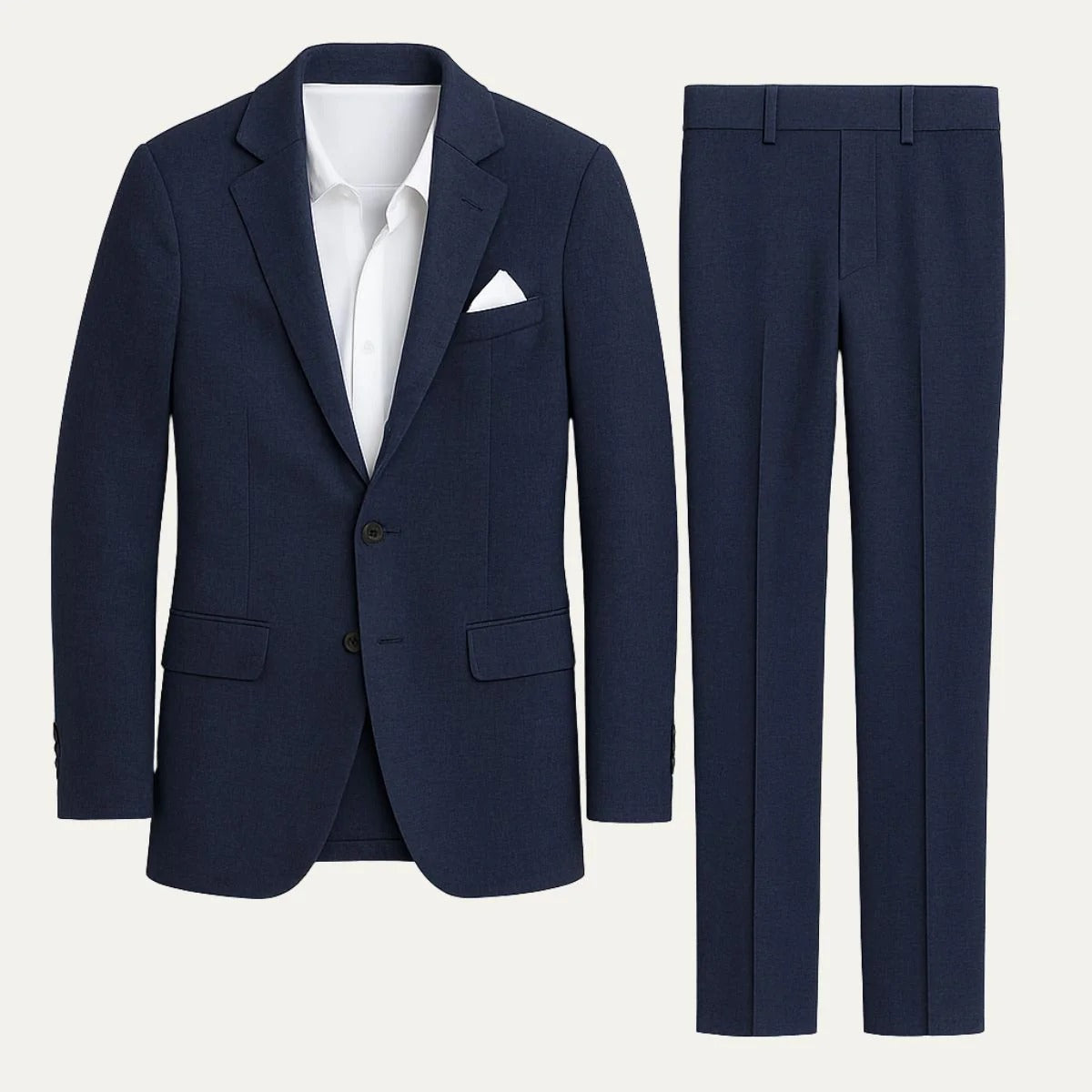 Men’s Slim Fit Two-Piece Suit - Tailored Blazer and Trousers Set