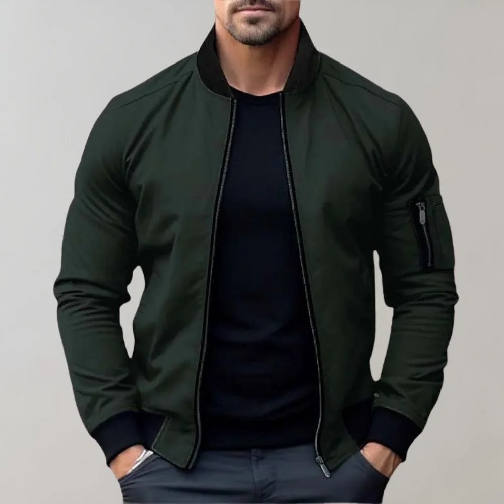 Men’s AeroFlex Lightweight Bomber Jacket - Everyday Zip-Up Layer