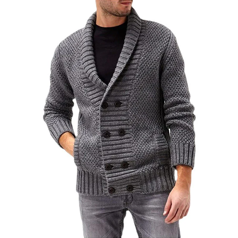 Men’s Ashton Double-Breasted Knit Cardigan