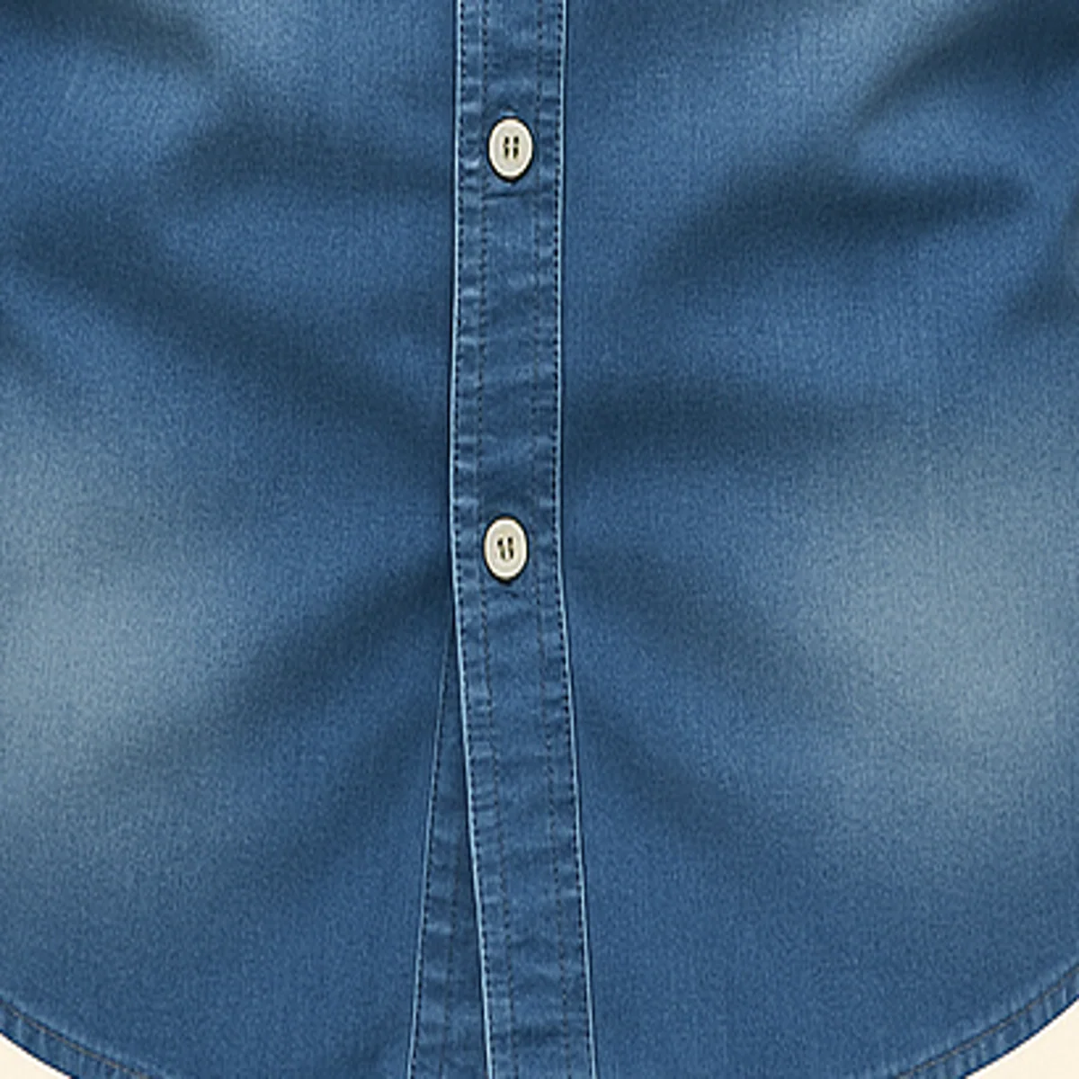 Men’s Classic Denim Shirt - Casual Button-Up Long Sleeve