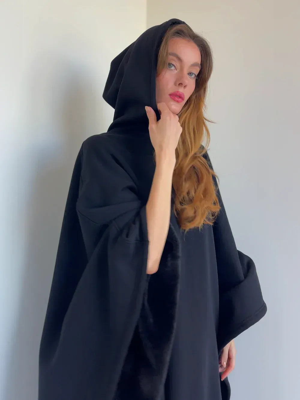 Women’s Oversized Hooded Blanket Robe - Cozy Lounge Wear Poncho