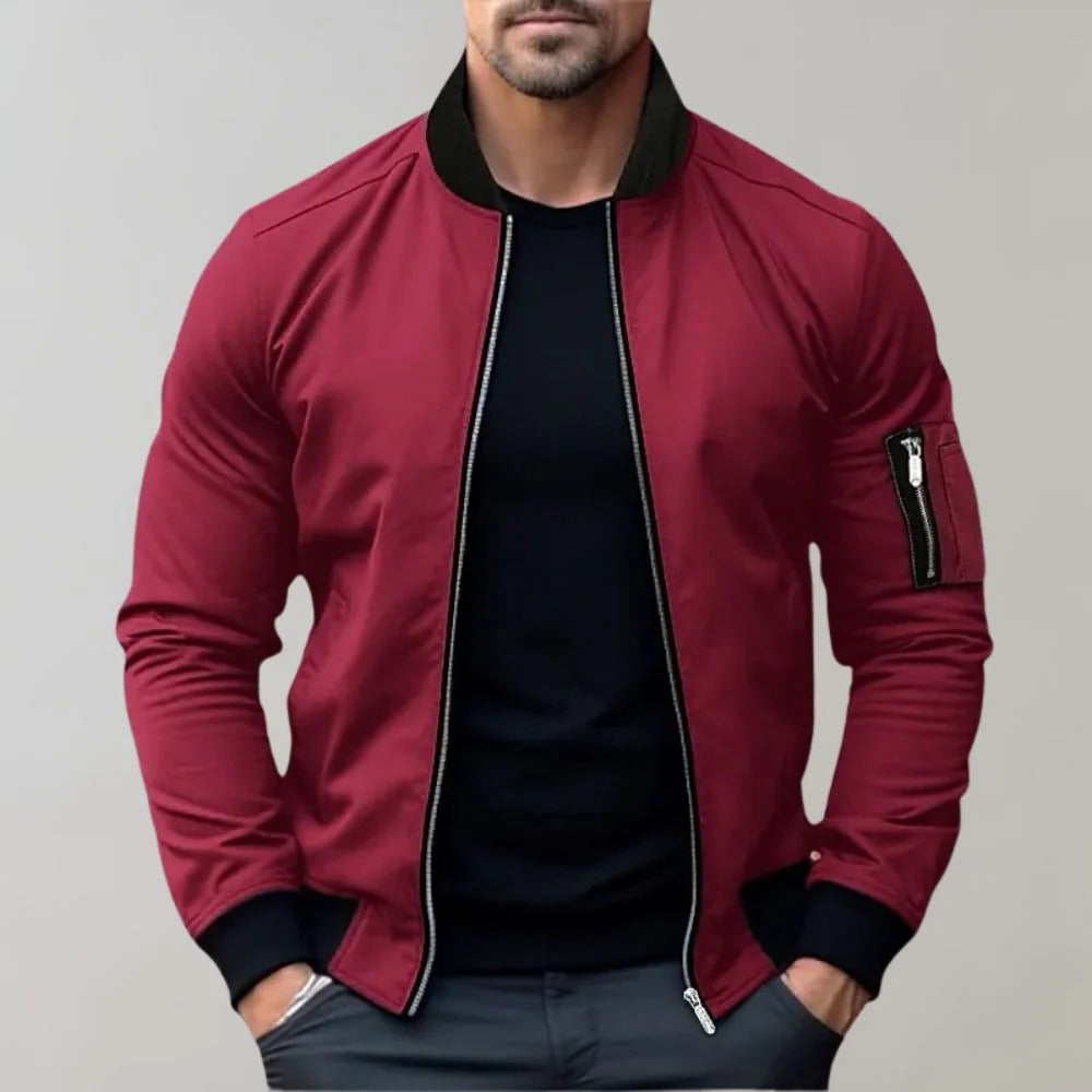 Men’s AeroFlex Lightweight Bomber Jacket - Everyday Zip-Up Layer