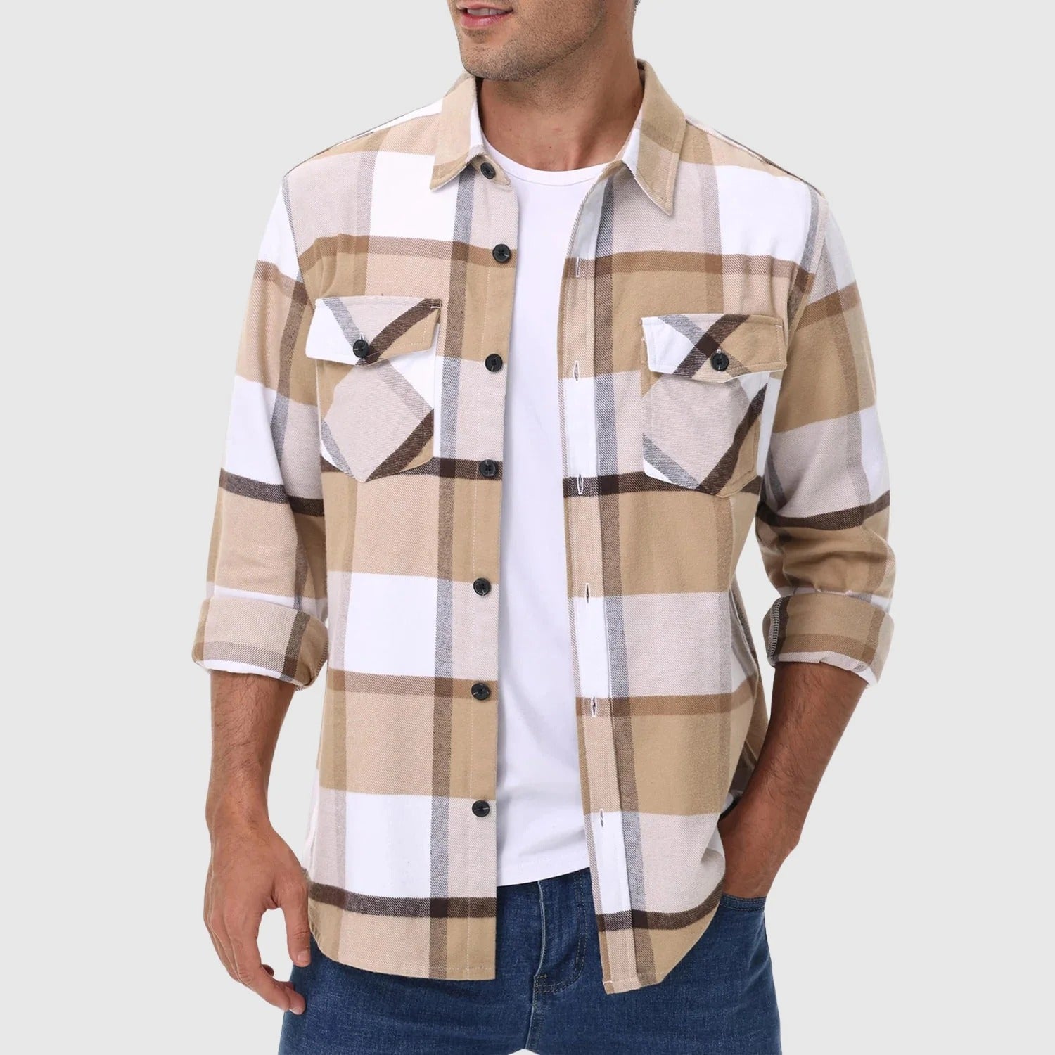Men’s Metro Check Casual Shirt – Everyday Button-Up