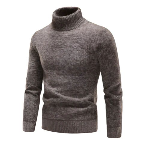 Men’s Classic Turtleneck Sweater - Slim Fit Ribbed Knit Pullover