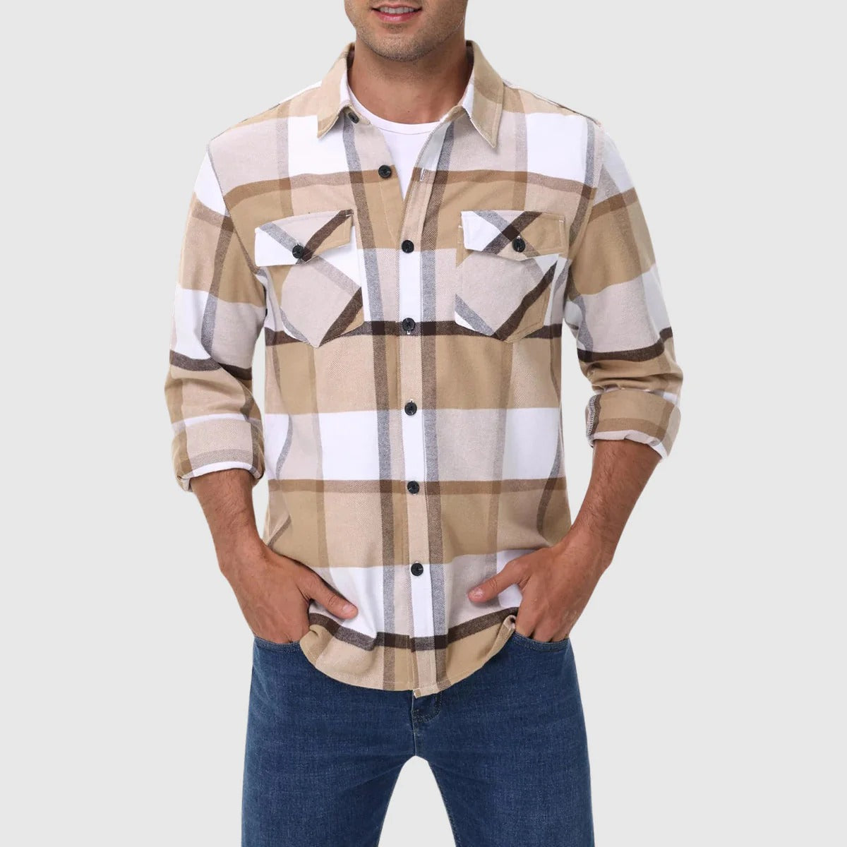 Men’s Metro Check Casual Shirt – Everyday Button-Up