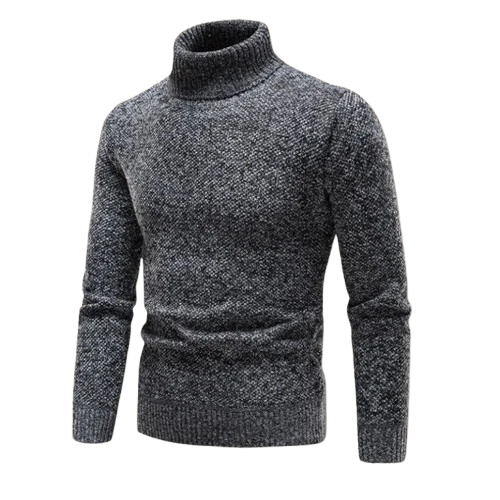 Men’s Classic Turtleneck Sweater - Slim Fit Ribbed Knit Pullover