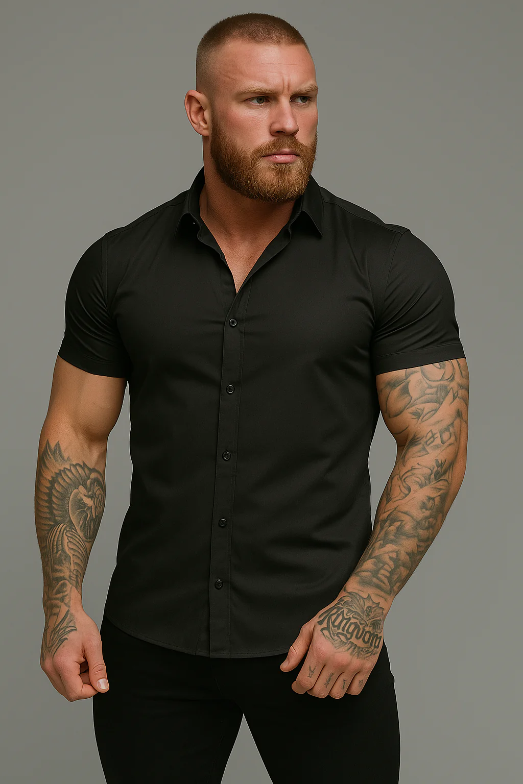Men’s Essential Short-Sleeve Button-Up Shirt