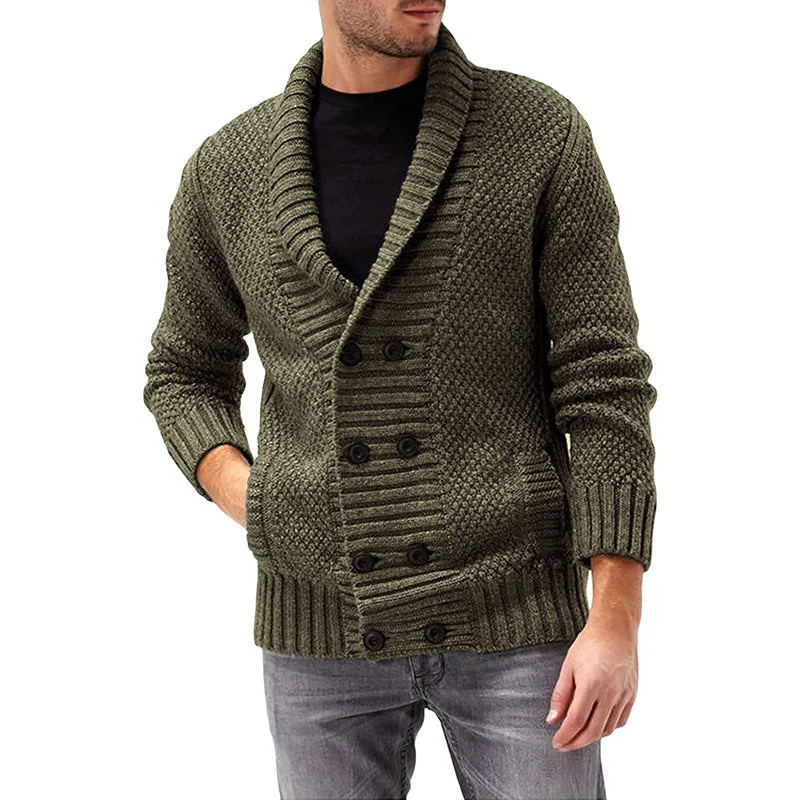 Men’s Ashton Double-Breasted Knit Cardigan
