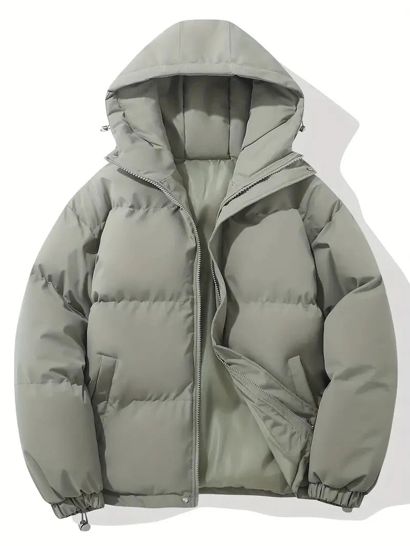 Men’s ArcticShield Hooded Puffer Jacket - Insulated Zip-Up Coat