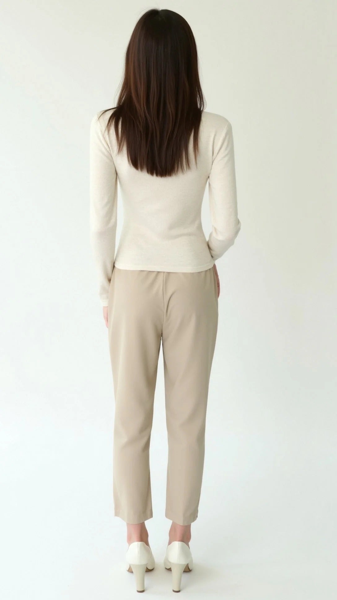 Women’s Cutout Long Sleeve Top - Mock Neck Fitted Blouse