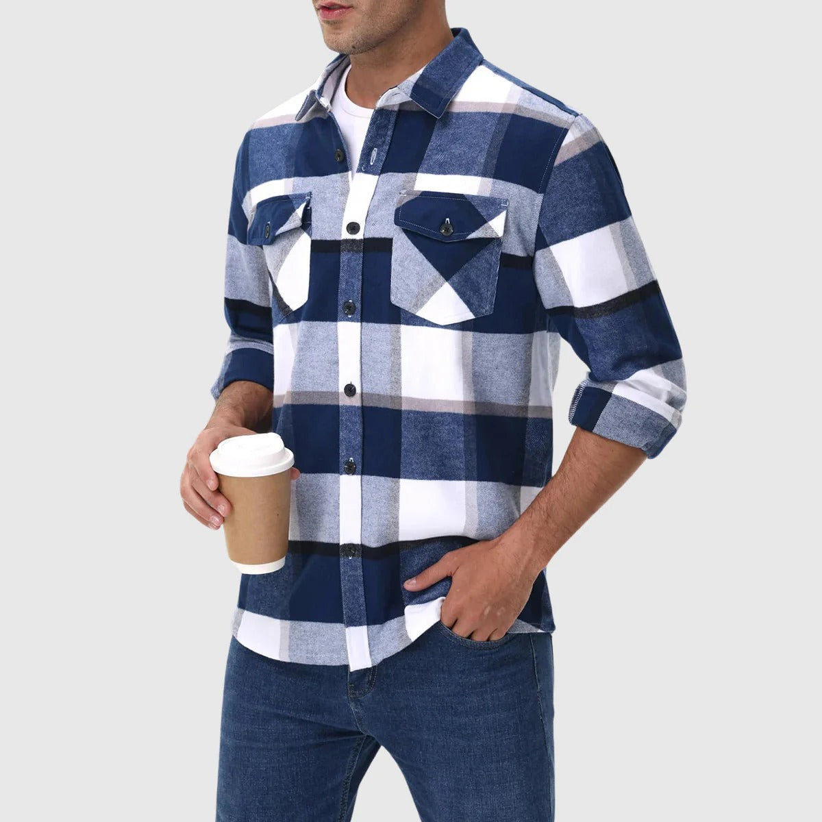 Men’s Metro Check Casual Shirt – Everyday Button-Up