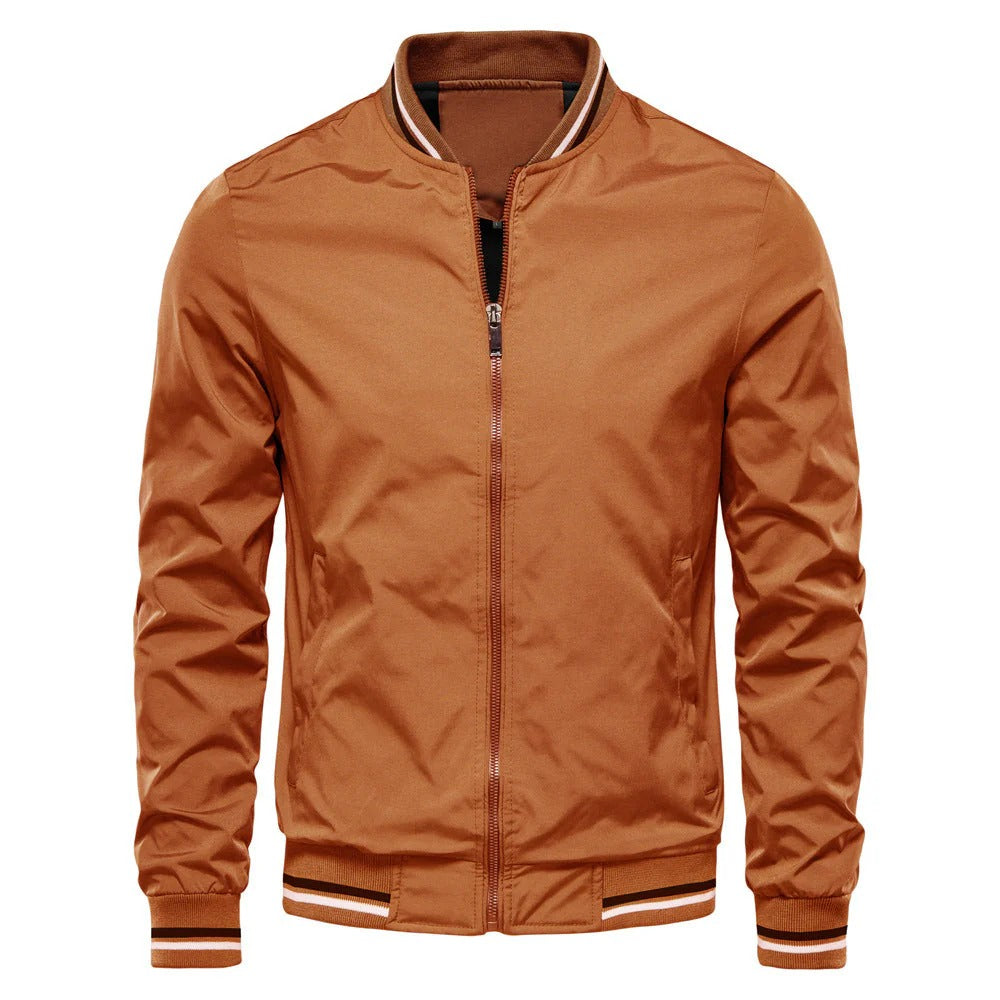 Men’s Classic Lightweight Bomber Jacket - Casual Zip-Up Outerwear