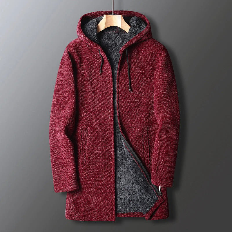 Men’s Urban Hooded Longline Coat – Warm Lined Everyday Jacket