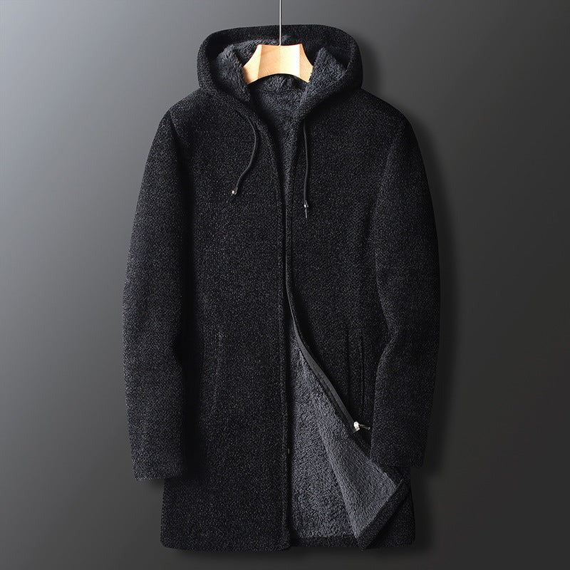 Men’s Urban Hooded Longline Coat – Warm Lined Everyday Jacket