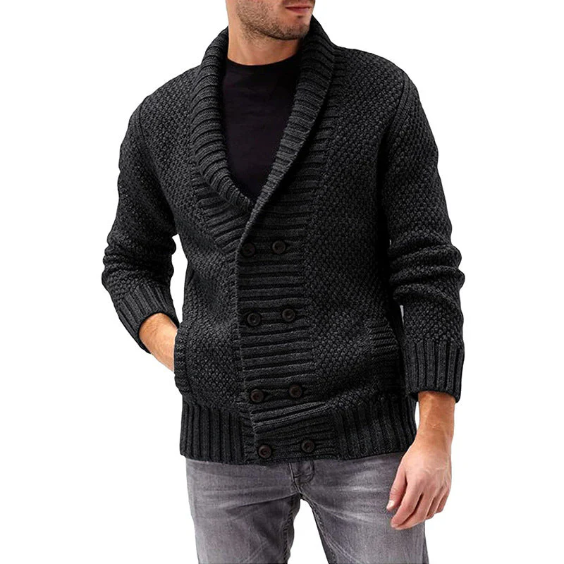 Men’s Ashton Double-Breasted Knit Cardigan