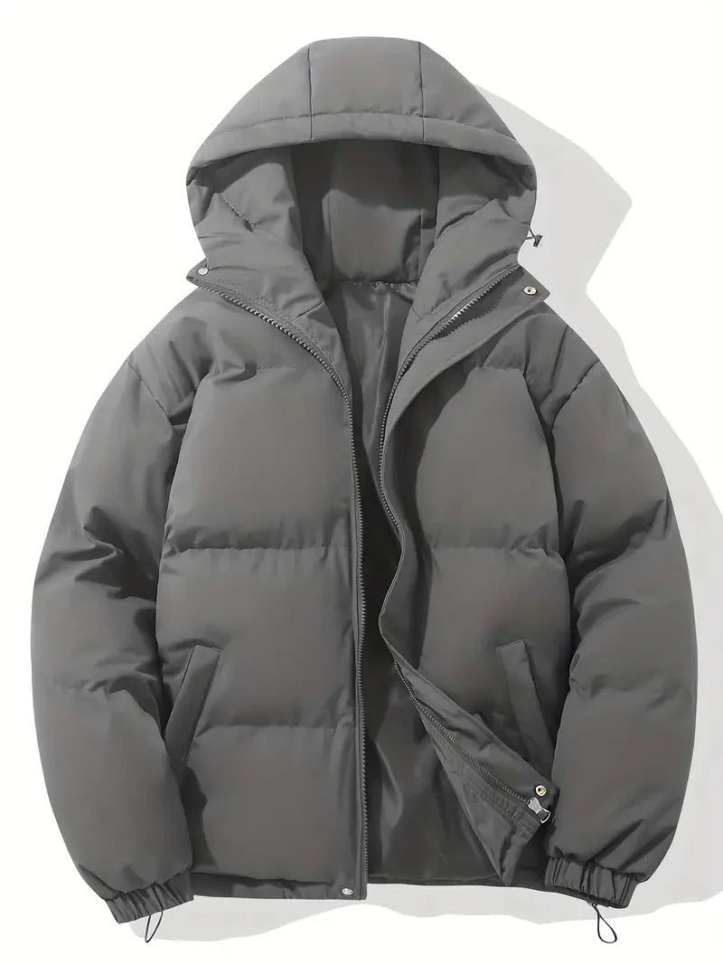 Men’s ArcticShield Hooded Puffer Jacket - Insulated Zip-Up Coat