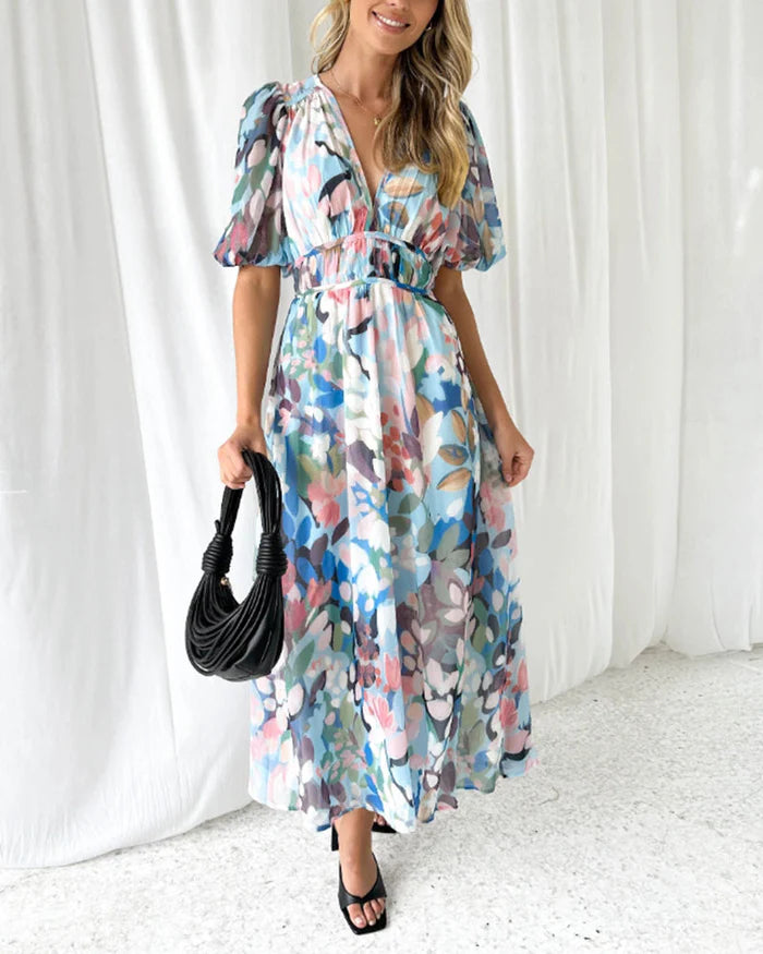 Jessica - Elegant Floral Maxi Dress