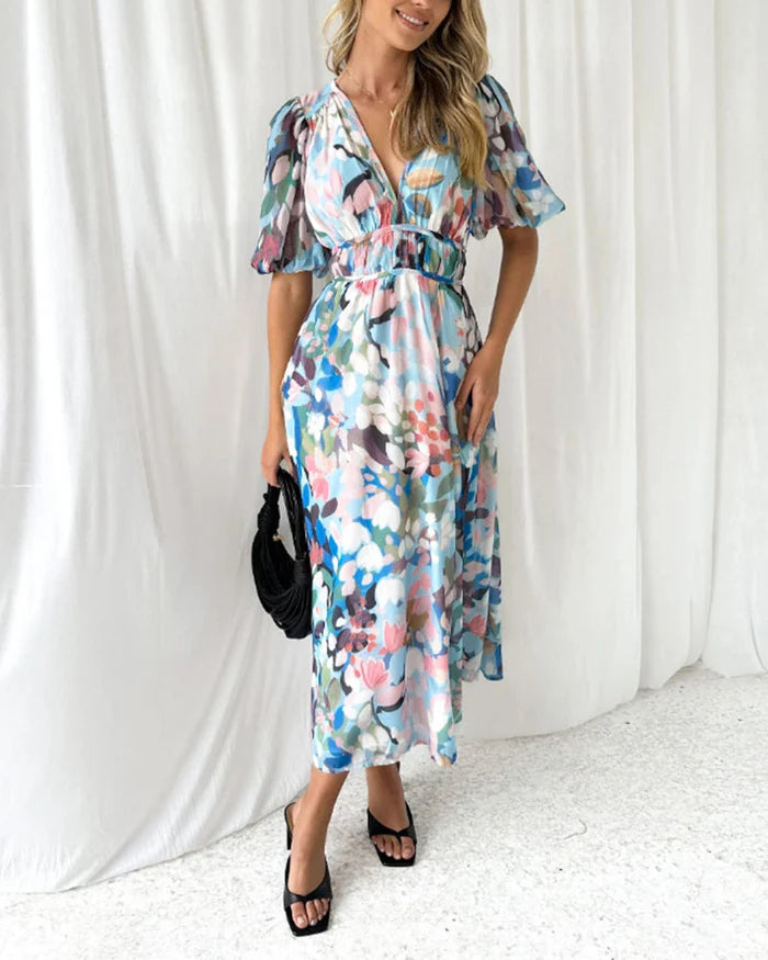 Jessica - Elegant Floral Maxi Dress