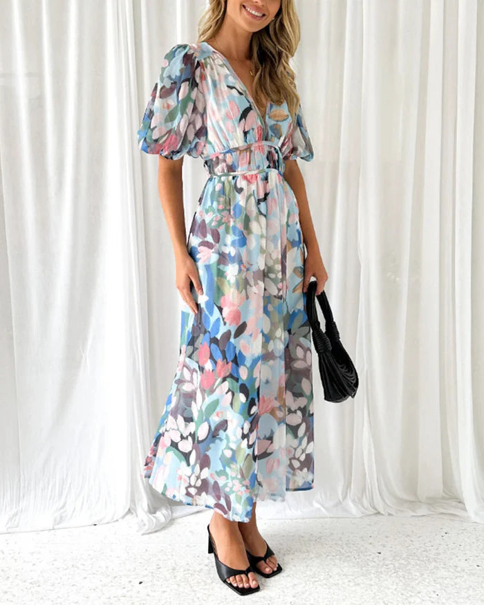 Jessica - Elegant Floral Maxi Dress