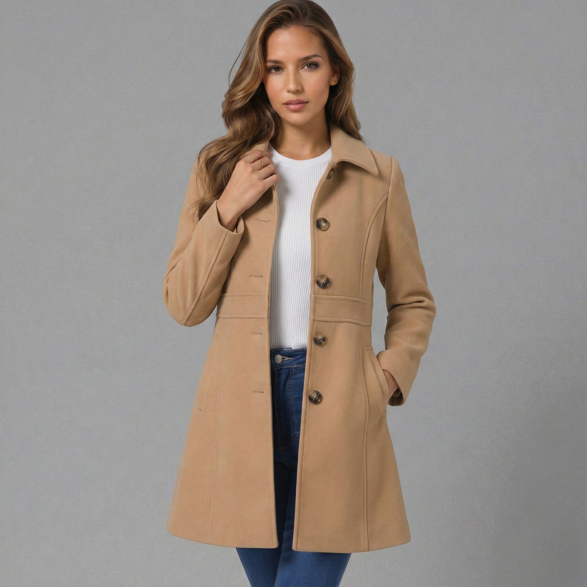 Women's Button-Placket Coat