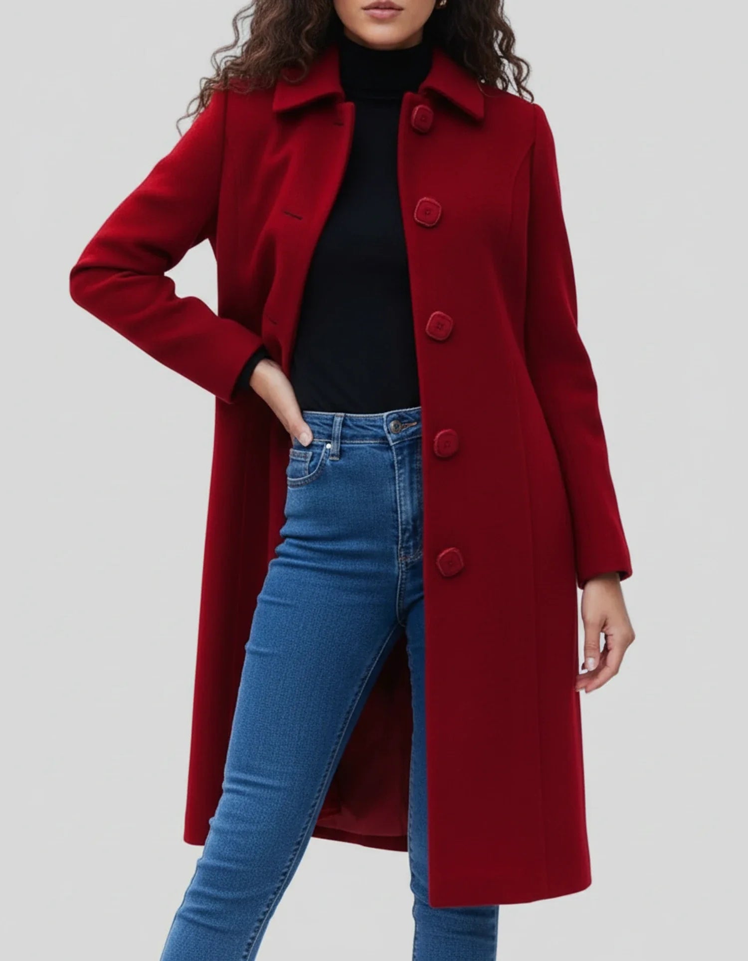 Women’s Single-Breasted Winter Trench Coat