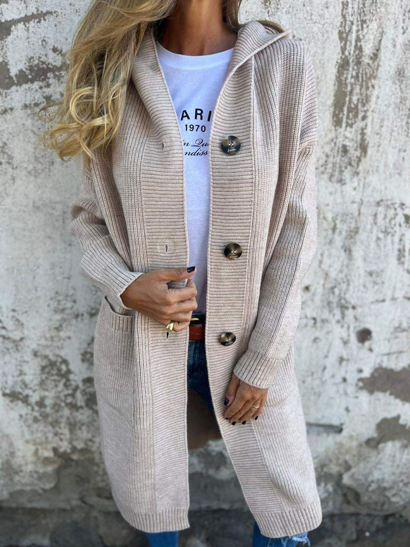 Women’s Longline Button-Up Cardigan - Open Front Knitwear