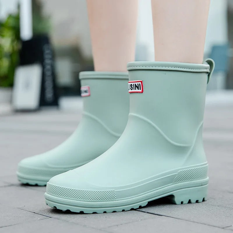 Women’s Rain Boots - Lightweight Waterproof Short Wellies