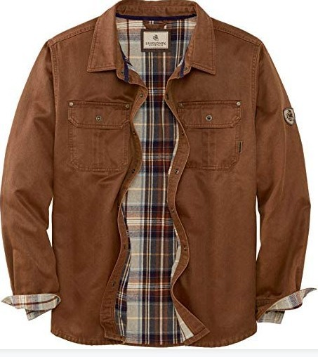 Men’s Waxed Trucker Overshirt - Classic Plaid-Lined Work Jacket