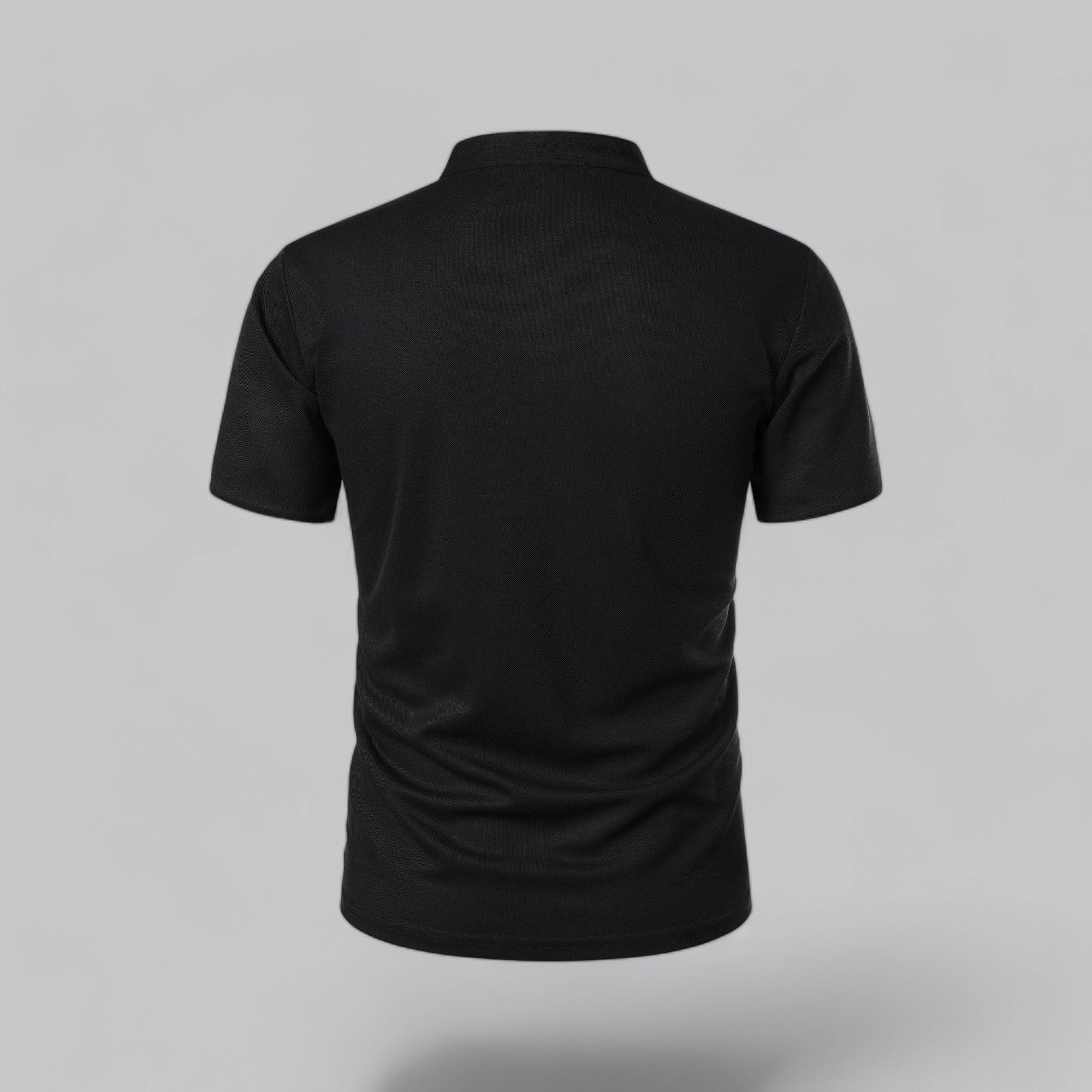 Men's Regular-Fit Short-Sleeve Mandarin Collar Cotton Polo Shirt
