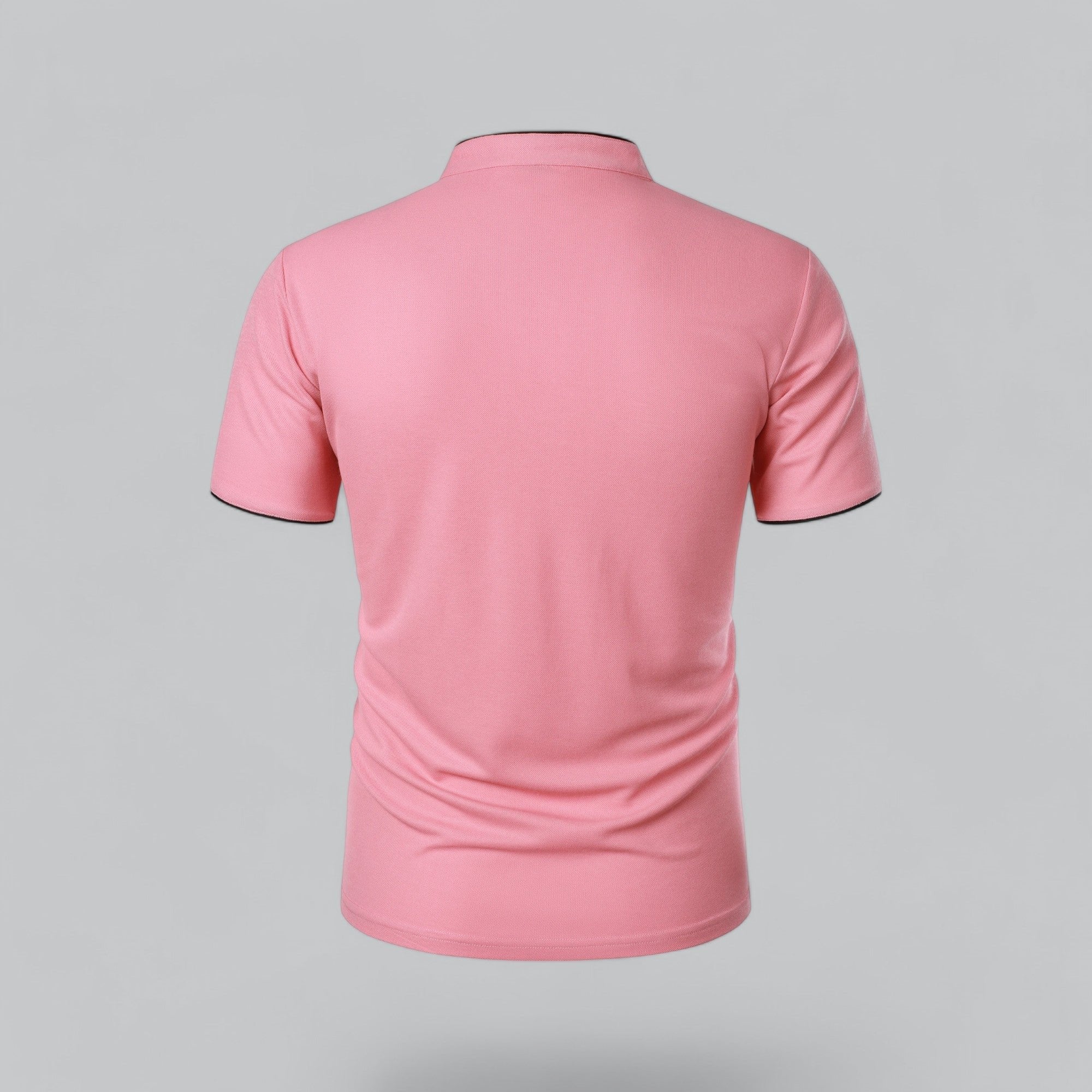 Men's Regular-Fit Short-Sleeve Mandarin Collar Cotton Polo Shirt