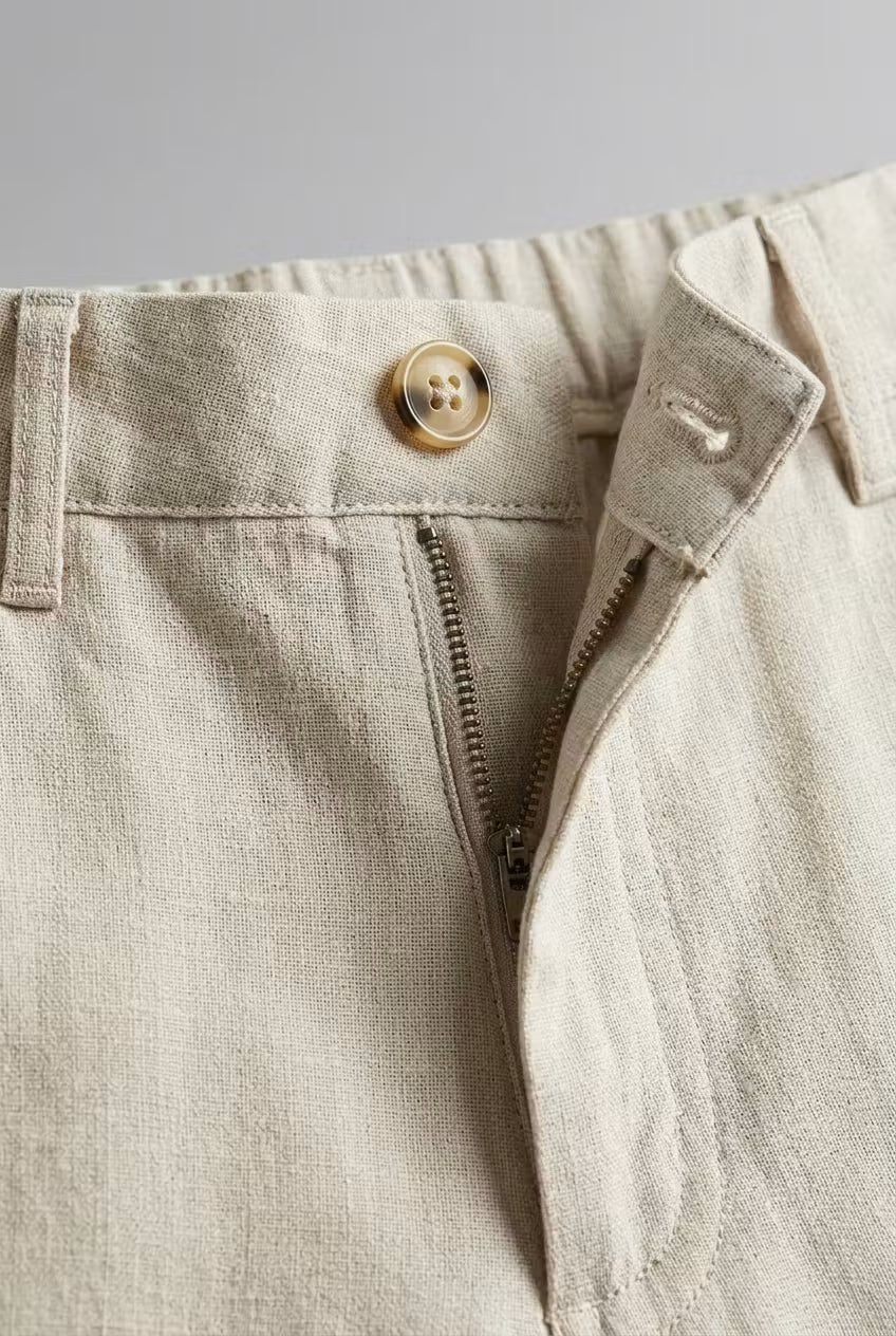 Men's Relaxed-Fit Two-Piece Linen Blazer Trouser Suit Set