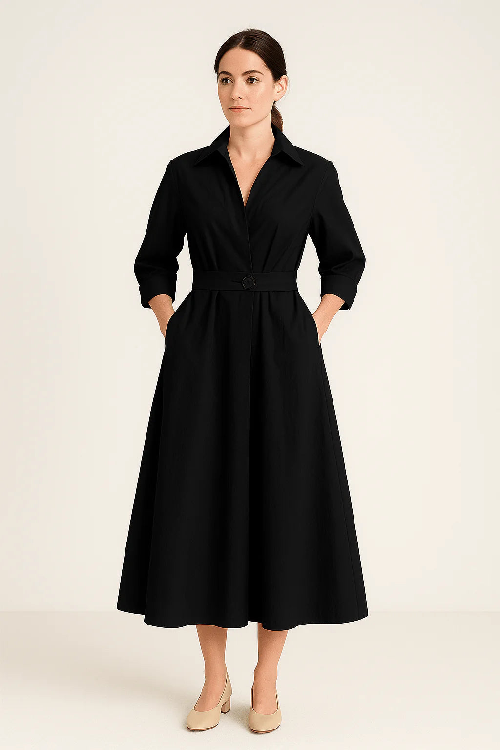 Women’s Cotton-Style Shirt Dress