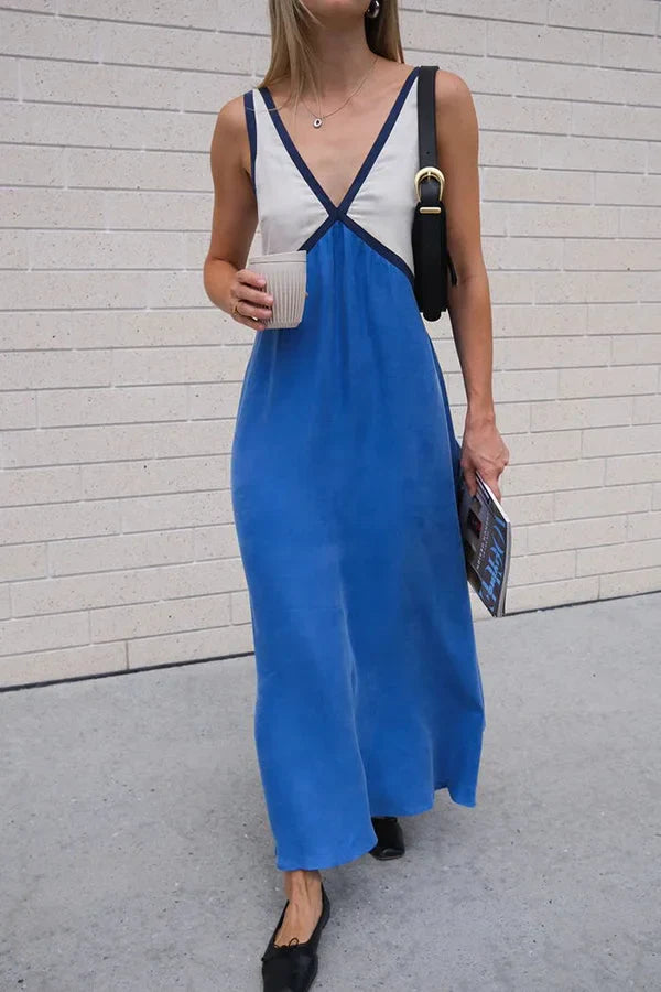 Molly - Chic Colorblock Midi Dress