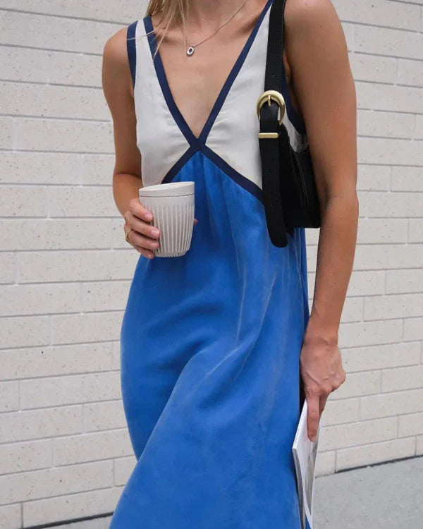 Molly - Chic Colorblock Midi Dress