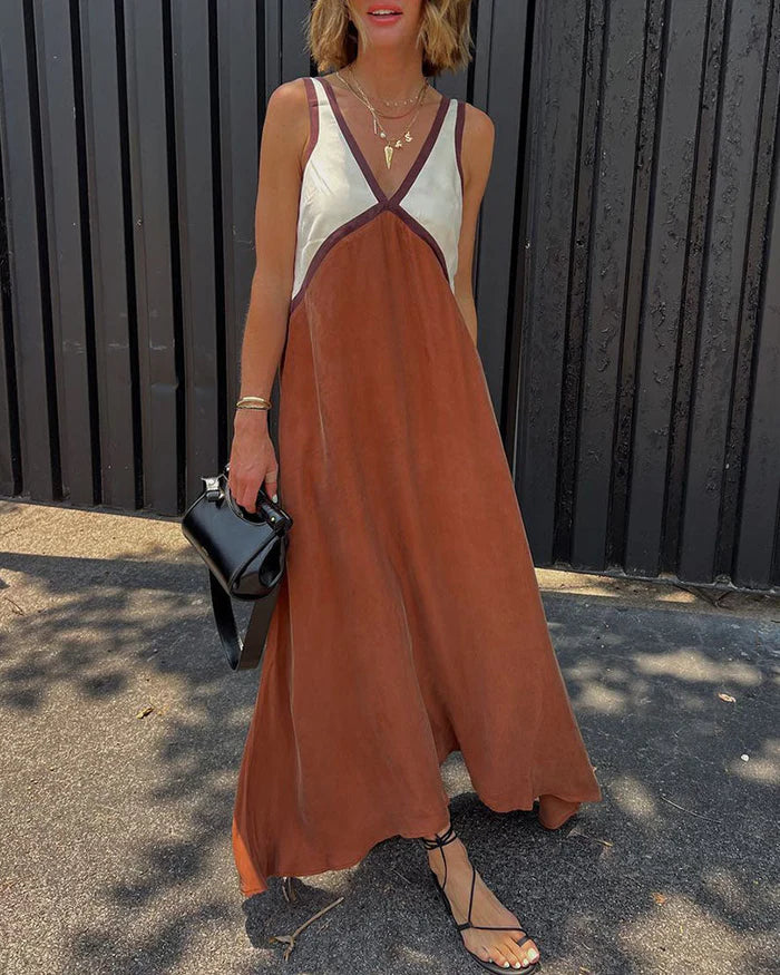 Molly - Chic Colorblock Midi Dress