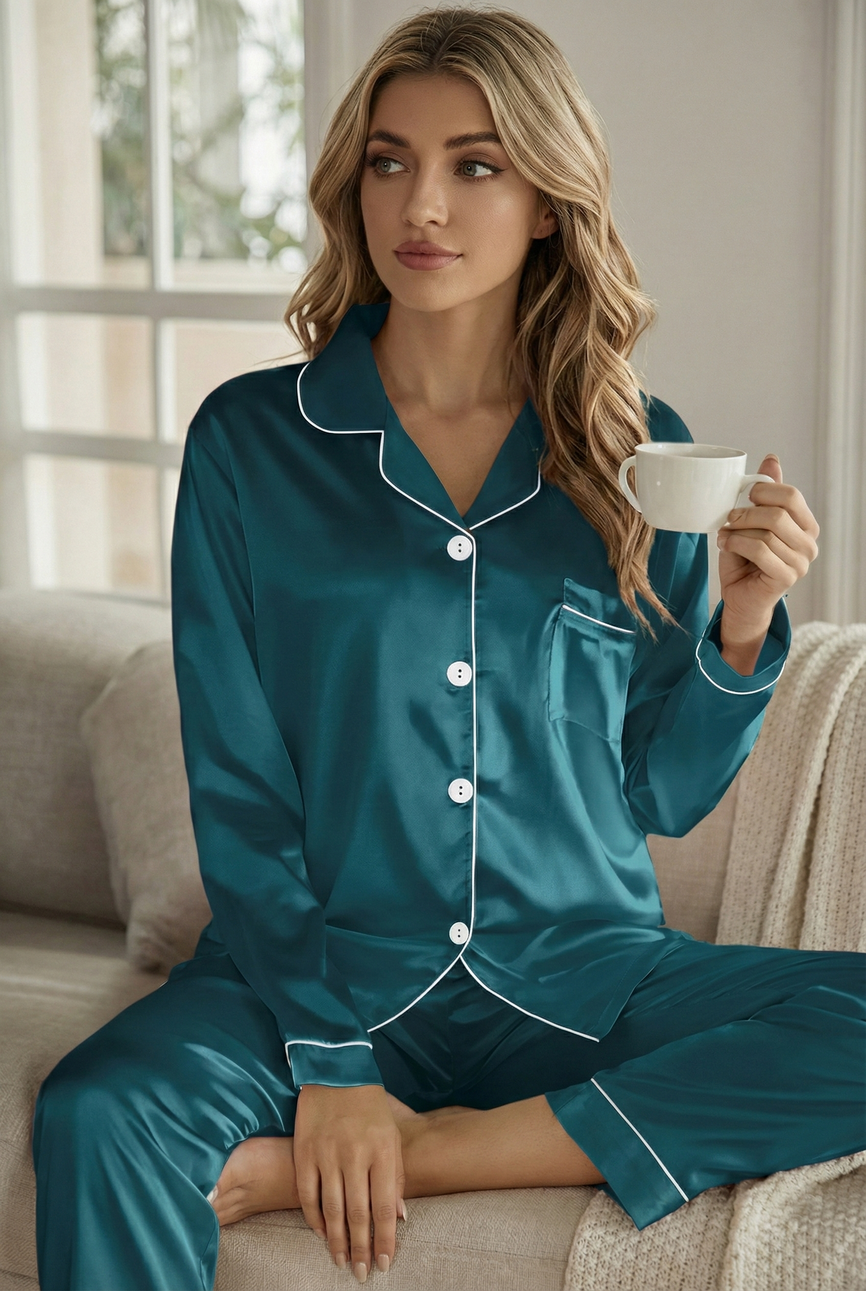 Women’s Button-Down Pajama Set